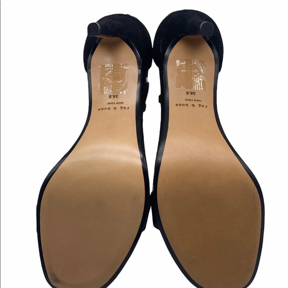 RAG & BONE NIB Black Tamira Studded Suede Heels (Damaged Box) - Picture 8 of 16